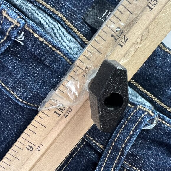 Judy Blue Jean Women 30x30* Flare High Rise Dark Blue Faded Raw Hem Denim Tag 29 - Picture 15 of 16